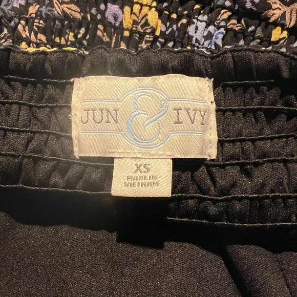 Jun & Ivy Boho Ditsy Floral Two Toned Button Spring Mini Dress Size XS Prairie - Picture 7 of 10